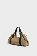 GD Canvas 24H Bag In Cotton Canvas With Gd Initial - Khaki
