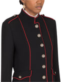 Dolce & Gabbana Black Wool Single Breasted Trench Coat Jacket