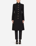 Dolce & Gabbana Black Wool Single Breasted Trench Coat Jacket