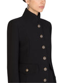Dolce & Gabbana Black Wool Single Breasted Trench Coat Jacket
