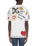 Dolce & Gabbana White Short-Sleeved Printed Jersey T-shirt