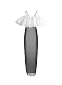 ATELIER HEKAYAT  AIR BALLOON BLACK AND WHITE DRESS