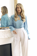 White Palazzo Trousers
