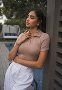 Polo Top Soft Brown