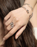Puzzle Luce Ring in White Gold and White Diamonds