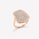 Puzzle Solo Ring in Rose Gold and White Diamond Pavé
