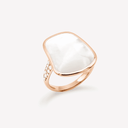 Puzzle Solo Ring in Rose Gold, White Diamonds and Natural Mother-of-pearl