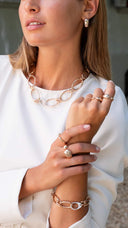 Hiroko Ring in Rose Gold and White Diamonds