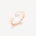 Hiroko Band Ring in Rose Gold and White Diamonds