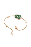 Puzzle Solo Bracelet in Rose Gold and Malachite