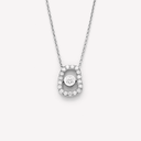 White Gold and White Diamond Puzzle Luce Pendant