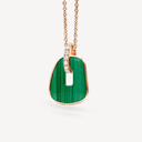 Puzzle Solo Pendant in Rose Gold, White Diamonds and Malachite