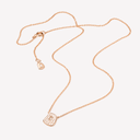 Mini Puzzle Pendant in Rose Gold and White Diamond Pave