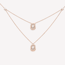 Double Puzzle Luce Pendant in Rose Gold and White Diamonds
