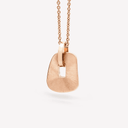 Hand-engraved Rose Gold and White Diamond Puzzle Solo Pendant
