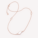 Navette Short Necklace in Rose Gold