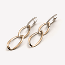 Hiroko Earrings in Rose Gold, White Gold and White Diamonds