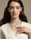 Puzzle Luce Stud Earrings in White Gold and White Diamonds