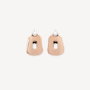Mini Puzzle Earrings in Rose Gold and White Diamonds