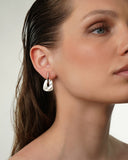 Rose Gold Puzzle Earrings with Three Pairs of Colored Puzzles