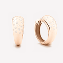 Hiroko Large Earrings in Rose Gold and White Diamonds