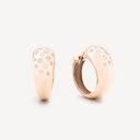Hiroko Earrings in Rose Gold and White Diamonds