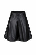 ANOUKI SHORTS BLACK VEGAN LEATHER