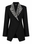 ANOUKI LINEN BLAZER WITH CRYSTALS