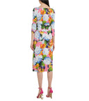 Dolce & Gabbana Multicolor Floral Side Slit Midi Dress