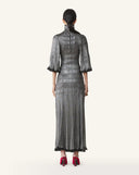 FRINGE MIDI DRESS Black
