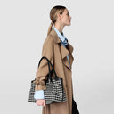 SMALL SECRET BAG IN MOSAICO BLACK/OFF WHITE