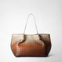 Small Secret Bag Mosaico Shaded Brown | SERAPIAN MILANO