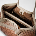 Small Secret Bag Mosaico Shaded Brown | SERAPIAN MILANO