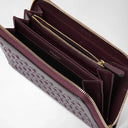 ZIP AROUND WALLET MOSAICO DARK PLUM