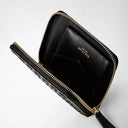 ZIP AROUND WALLET IN MOSAICO BLACK