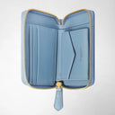 Mosaico Mini Zip Wallet – Cornflower | Serapian Milano