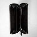 Zip Around Wallet Rugiada Black | SERAPIAN MILANO