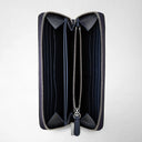ZIP AROUND WALLET IN RUGIADA LEATHER NAVY BLUE