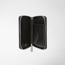 Mini Zip Wallet Rugiada Black | SERAPIAN MILANO