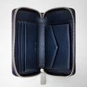 Mini Zip Wallet Rugiada Navy Blue | SERAPIAN MILANO