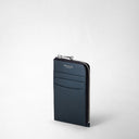 Zip Card Case Rugiada Navy Blue | SERAPIAN MILANO