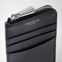 Zip Card Case Rugiada Navy Blue | SERAPIAN MILANO