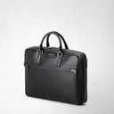 EXTRA SLIM BRIEFCASE IN STEPAN BLACK/BLACK ECLIPSE