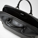 EXTRA SLIM BRIEFCASE IN STEPAN BLACK/BLACK ECLIPSE
