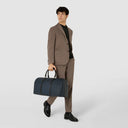 Small Holdall Stepan Sust Black Winter Blue | SERAPIAN MILANO