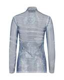 YASSMIN SALEH SHAABNA TATTOO TOP BLUE