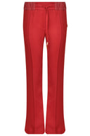 Dolce & Gabbana Red Viscose Straight Fit Pants
