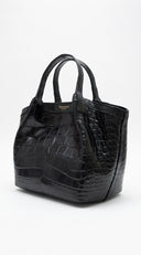 Mini Secret Alligator Black | SERAPIAN MILANO