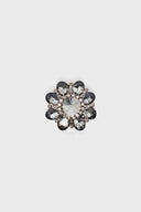 Rhinestone and Stone brooch- CHARCOAL | Gerard Darel