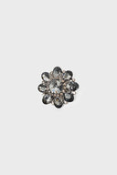 Rhinestone and Stone brooch- CHARCOAL | Gerard Darel